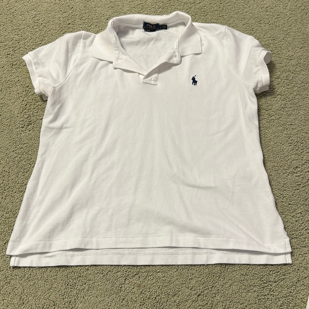 Kids L White Polo